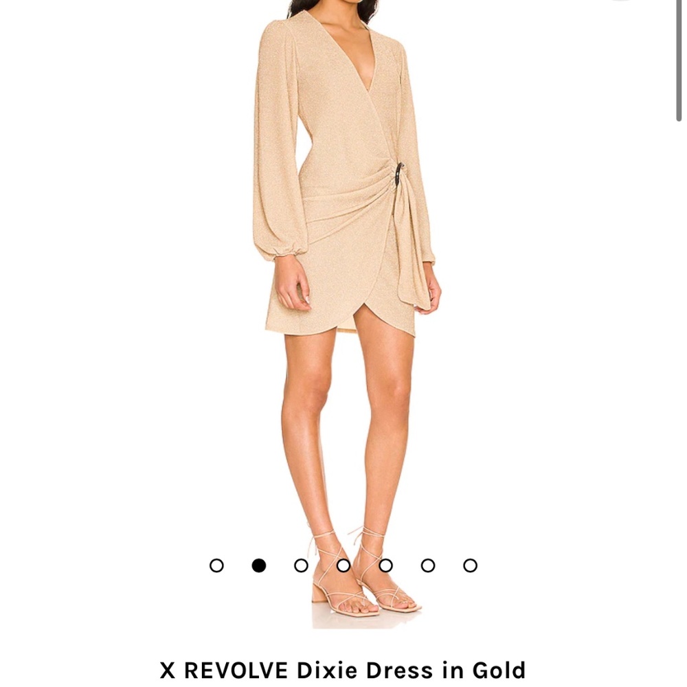 X REVOLVE Dixie Dress in Gold BEACH RIOT